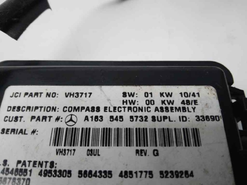 Recambio de modulo electronico para mercedes clase m (w163) 400 cdi (163.128) referencia OEM IAM A1635455732  