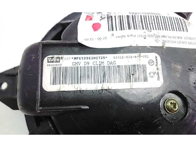Recambio de motor calefaccion para peugeot 406 berlina (s1/s2) stdt pack sport referencia OEM IAM NF659963H0725  