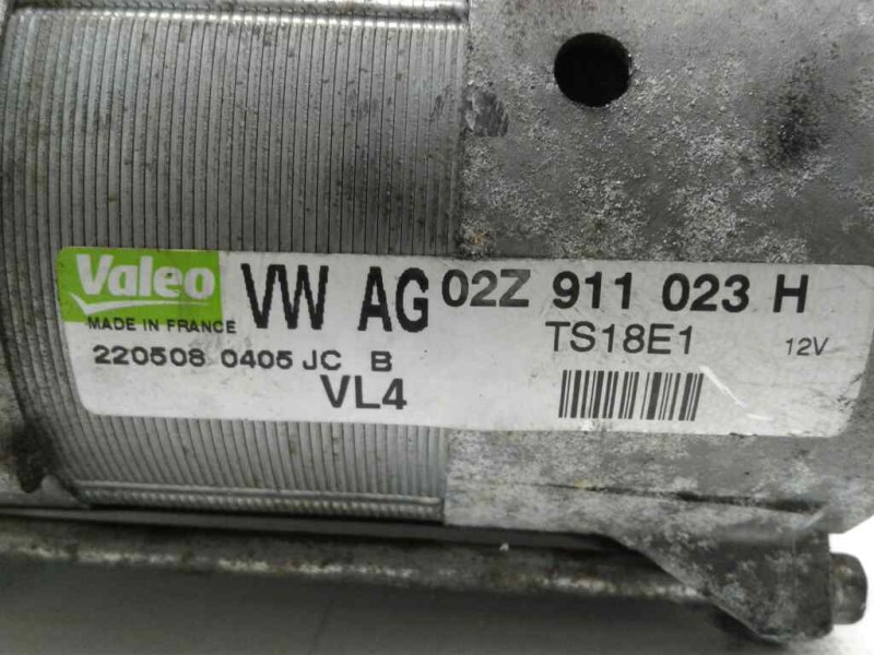 Recambio de motor arranque para audi a3 (8p) 1.9 tdi referencia OEM IAM AG02Z911023H SIDAMON 
