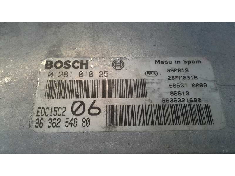 Recambio de centralita motor uce para citroen xantia berlina 2.0 hdi referencia OEM IAM 0281010251 9636254880 