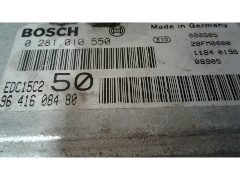 Recambio de centralita motor uce para citroen xsara berlina 2.0 hdi cat (rhy / dw10td) referencia OEM IAM 0281010550 9641608480 