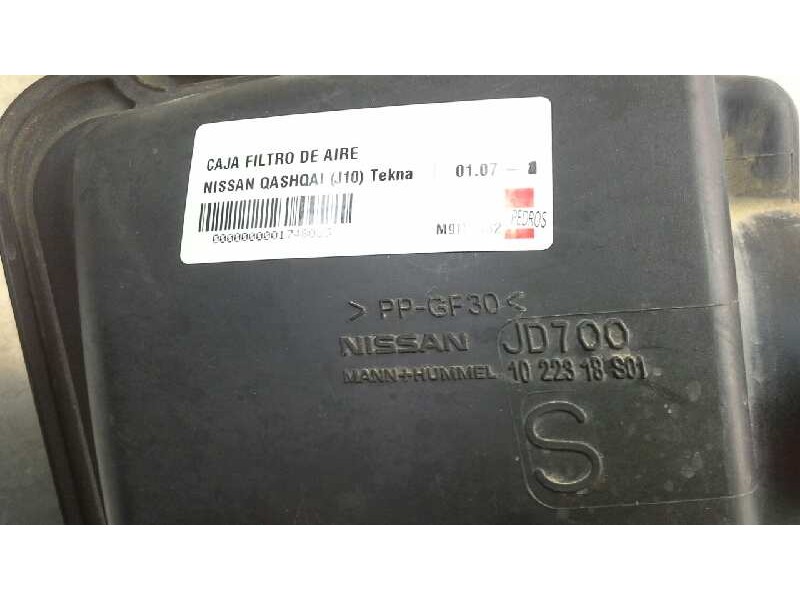 Recambio de caja filtro de aire para nissan qashqai (j10) tekna referencia OEM IAM   