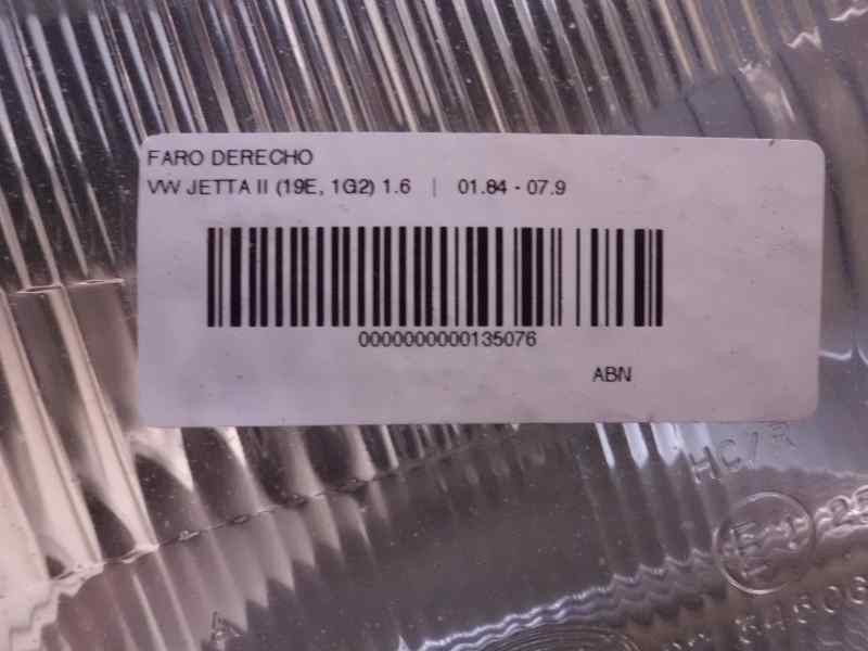 Recambio de faro derecho para volkswagen jetta (165/167) 1.8 referencia OEM IAM   