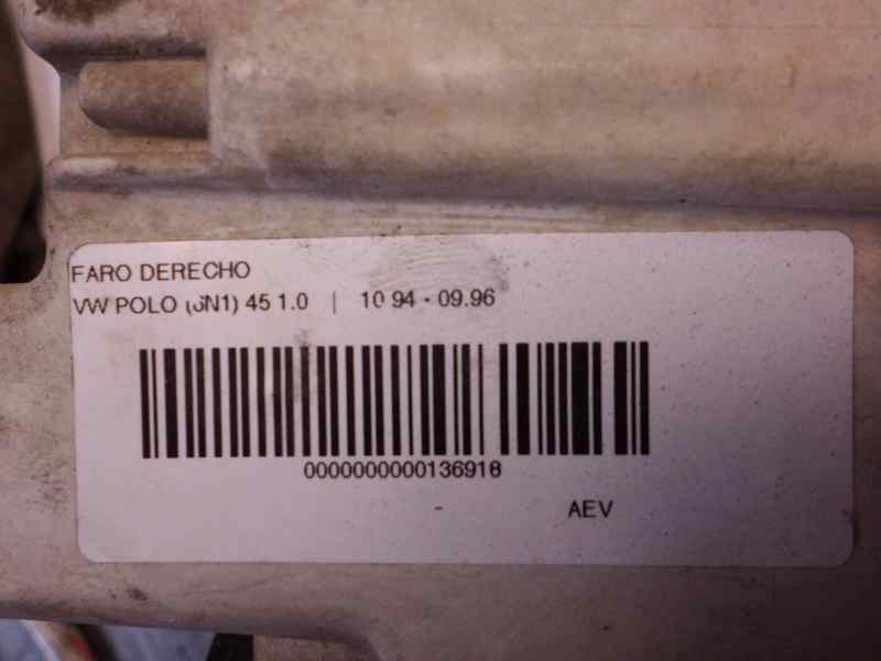 Recambio de faro derecho para volkswagen polo berlina (6n1) klima referencia OEM IAM 6N1941016A  