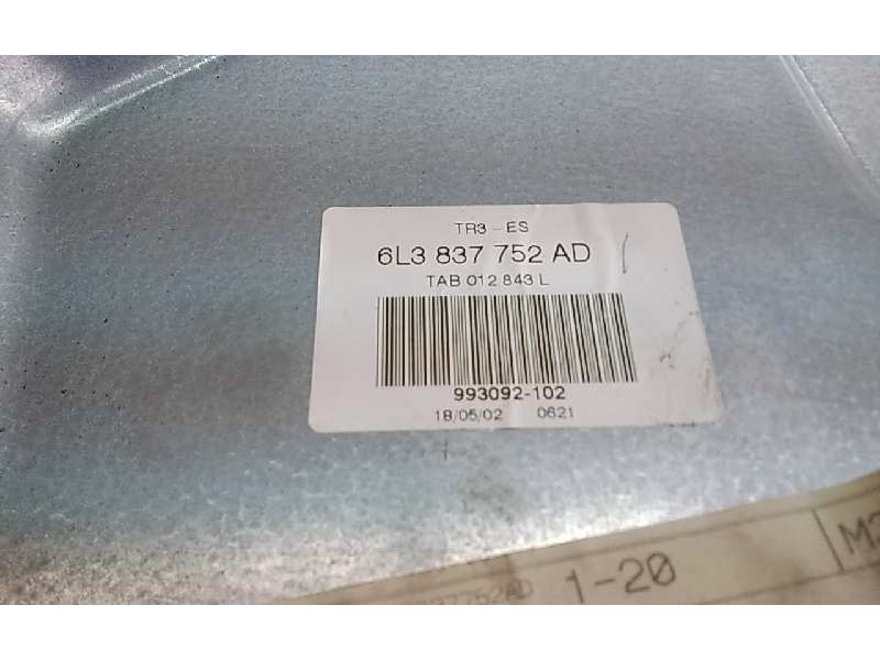 Recambio de elevalunas delantero derecho para seat ibiza (6l1) stella referencia OEM IAM 6Q2959801A 6L3837752AD 