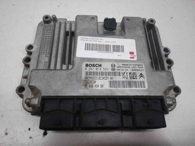 Recambio de centralita motor uce para citroen c3 1.4 hdi cool referencia OEM IAM 9664843480  