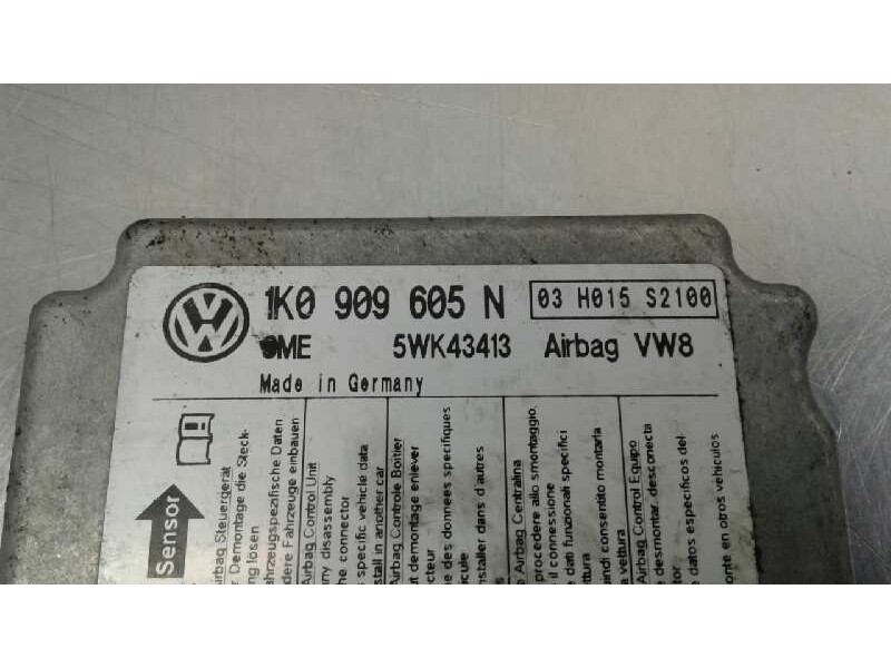 Recambio de centralita airbag para volkswagen golf v berlina (1k1) gt sport referencia OEM IAM 1K0909605TFKZ 370 