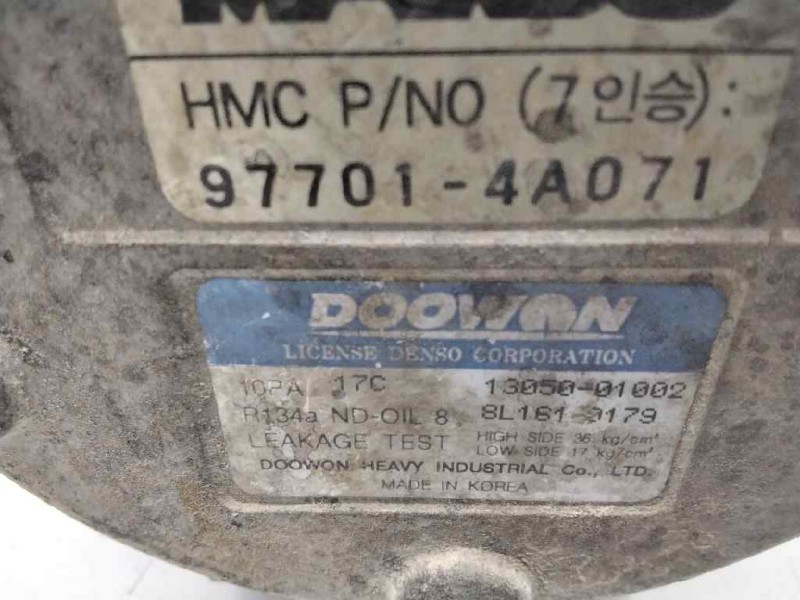 Recambio de compresor aire acondicionado para hyundai h 1 h 1 furg.caja cerr.c. puerta referencia OEM IAM 1305001002  
