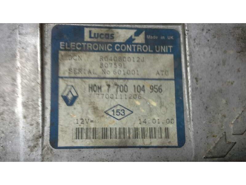 Recambio de centralita motor uce para renault kangoo (f/kc0) 1.9 diesel referencia OEM IAM 7700104956 275 