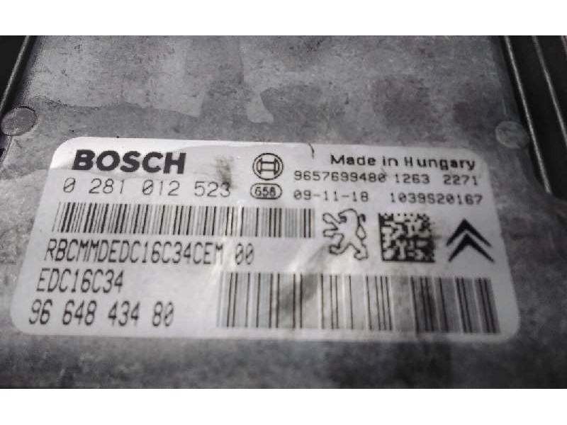 Recambio de centralita motor uce para citroen c3 1.4 hdi cool referencia OEM IAM 0281012523  