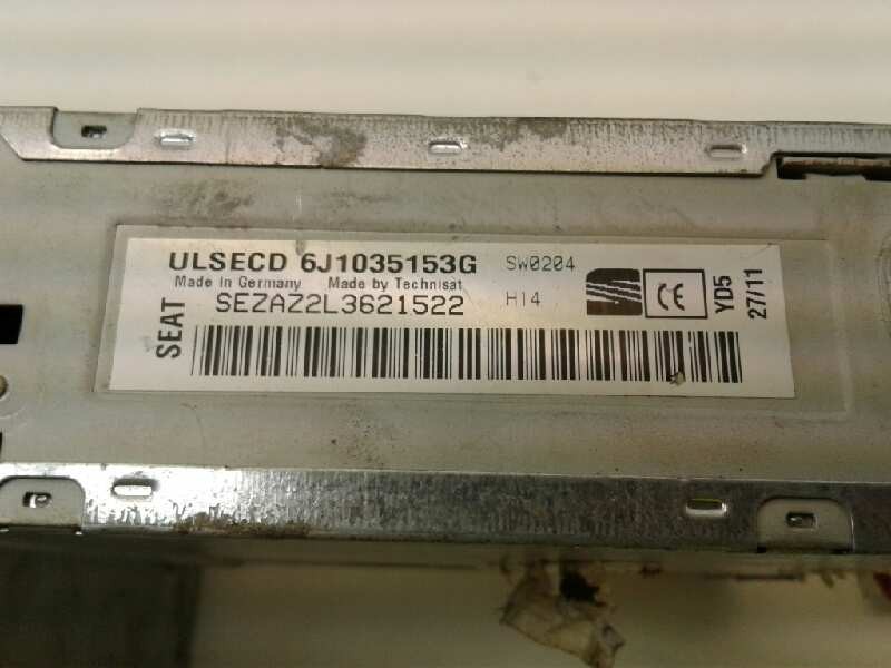 Recambio de sistema audio / radio cd para seat ibiza sc (6j1) reference referencia OEM IAM 6J1035153G SEZAZ2L3621522 