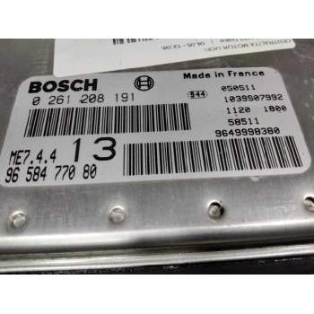 Recambio de centralita motor uce para peugeot 1007 dolce referencia OEM IAM 0261208191 9658477080 964999380