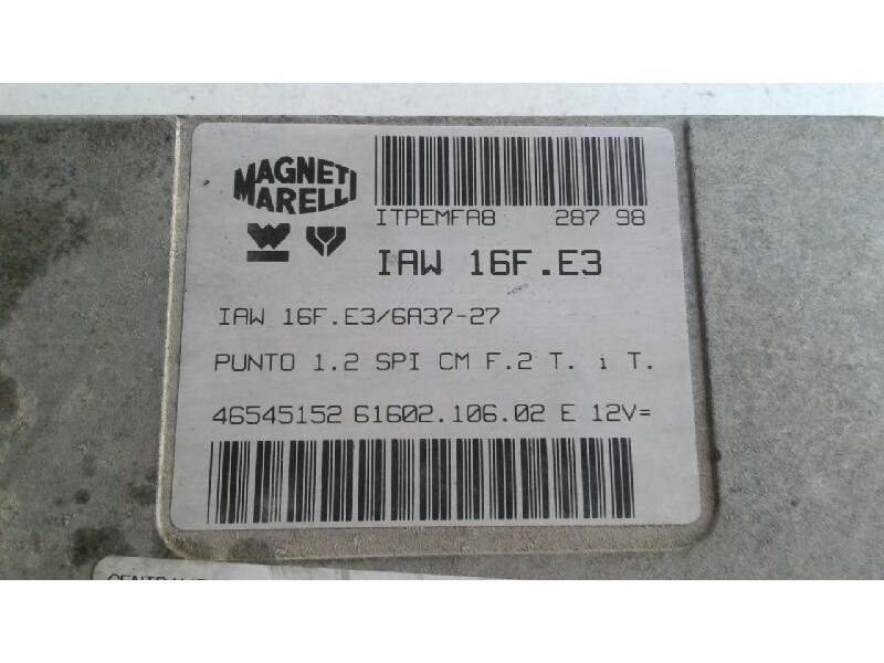 Recambio de centralita motor uce para fiat punto berlina (176) 60 sx referencia OEM IAM 4654515261602  