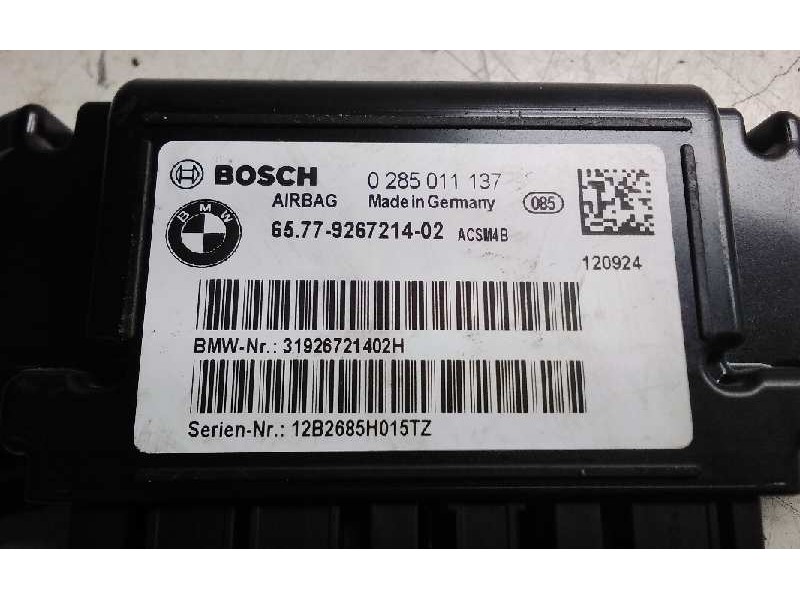 Recambio de centralita airbag para bmw serie 1 lim. (f20) 114i referencia OEM IAM 0285011137  