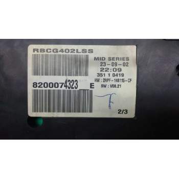 Recambio de cuadro instrumentos para renault megane ii berlina 3p confort dynamique referencia OEM IAM 8200074323  