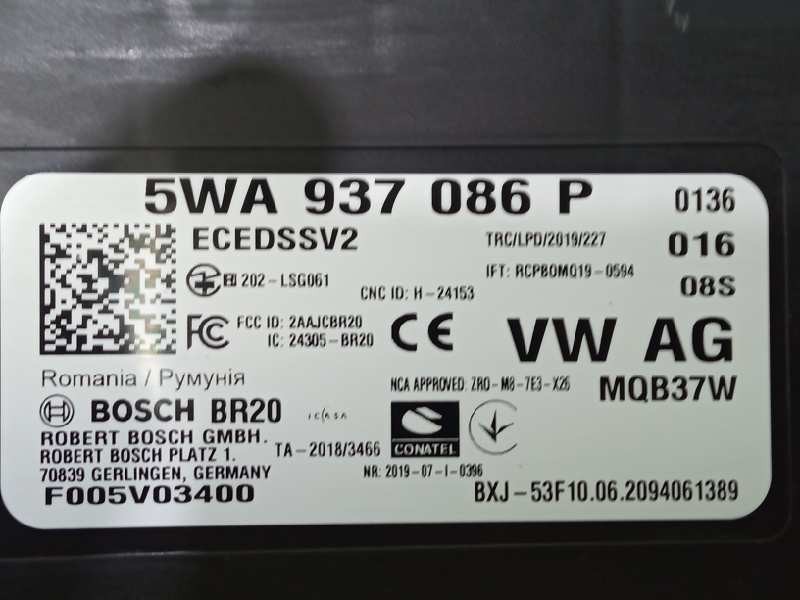 Recambio de modulo confort para seat leon (kl1) fr referencia OEM IAM 5WA937086P  