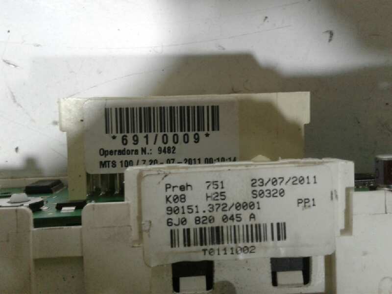 Recambio de mando calefaccion / aire acondicionado para seat ibiza (6j5) reference referencia OEM IAM 6J0820045A  