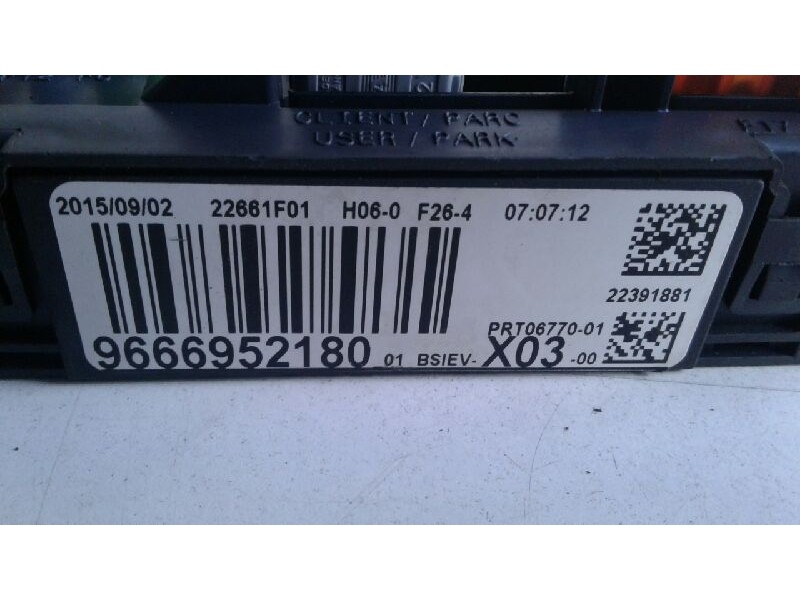 Recambio de centralita bsi para citroen c3 tonic referencia OEM IAM 9666952180  