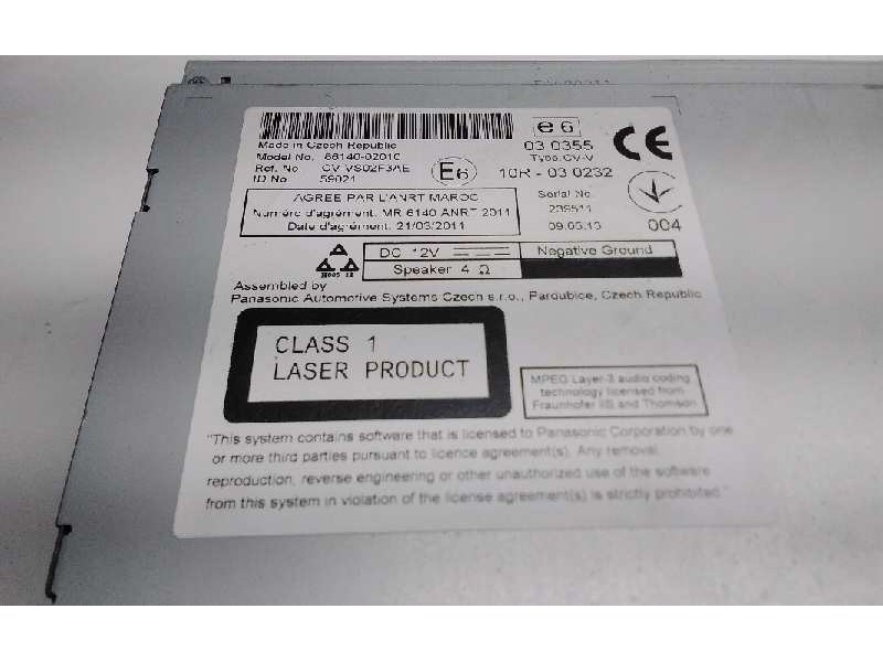 Recambio de sistema audio / radio cd para toyota auris hybrid active referencia OEM IAM 8614002010  