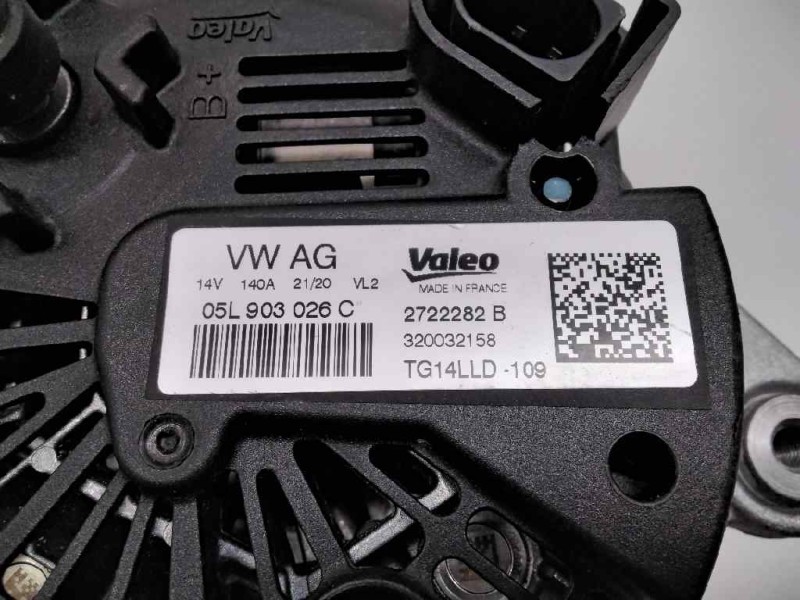 Recambio de alternador para seat leon (kl1) fr referencia OEM IAM 05L903026C 2722282B 14V 140A