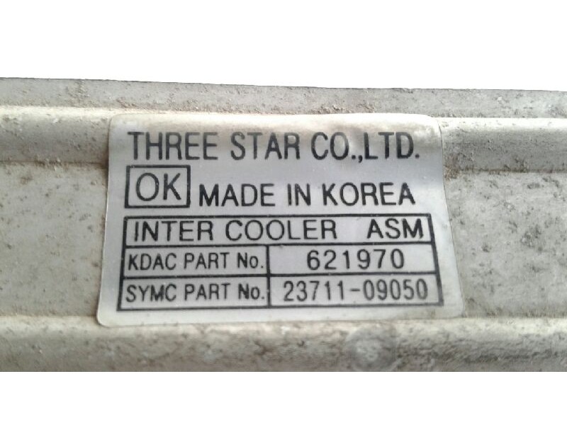 Recambio de intercooler para ssangyong kyron 270 spr xdi premium 4wd referencia OEM IAM   
