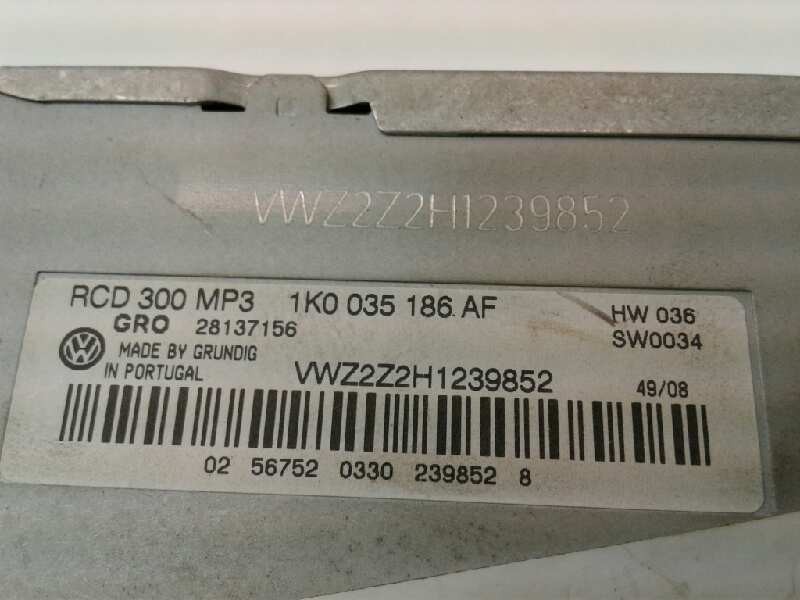 Recambio de sistema audio / radio cd para volkswagen caddy ka/kb (2k) furg. referencia OEM IAM 1K0035186AF  