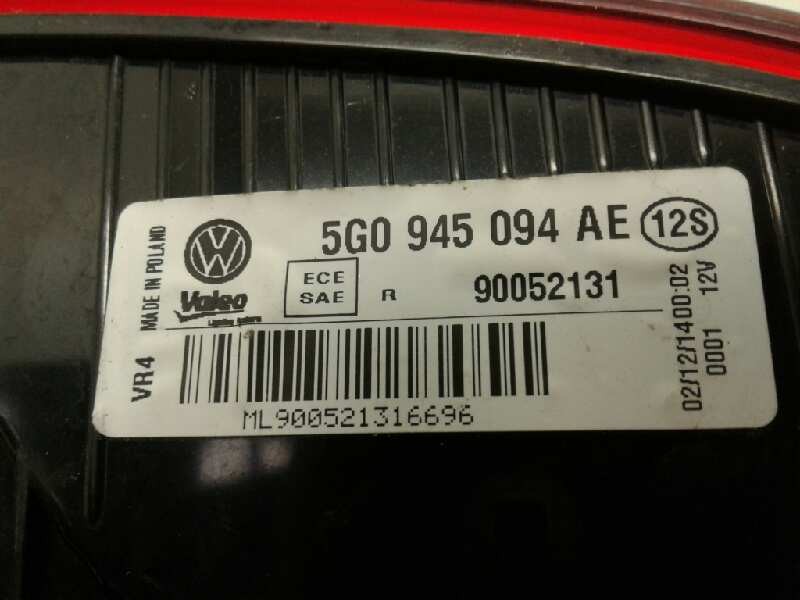 Recambio de piloto trasero derecho porton para volkswagen golf vii lim. sport by r-line bluemotion referencia OEM IAM 945094AE  