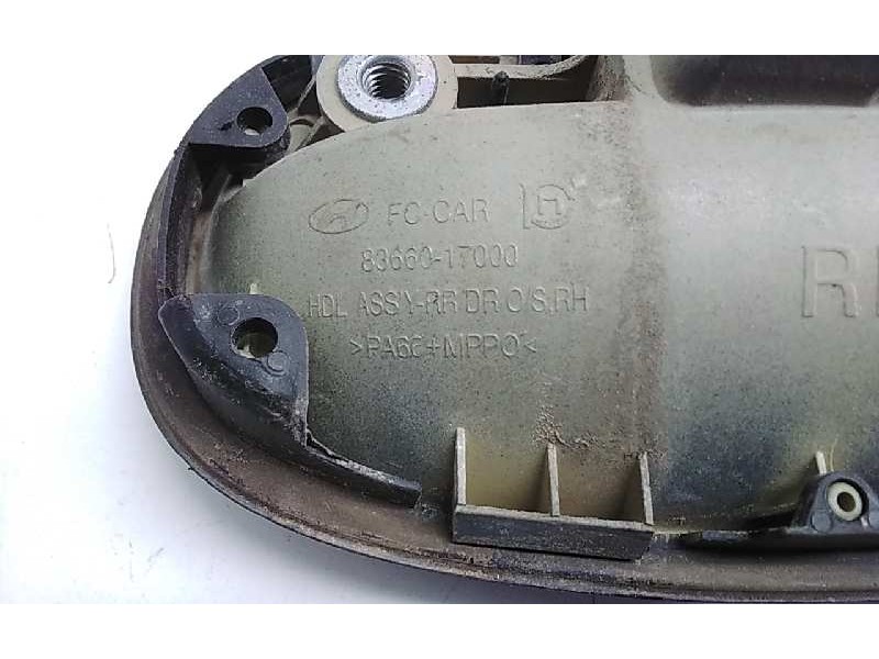 Recambio de maneta exterior trasera derecha para hyundai matrix (fc) 1.8 gls referencia OEM IAM 8366017000  