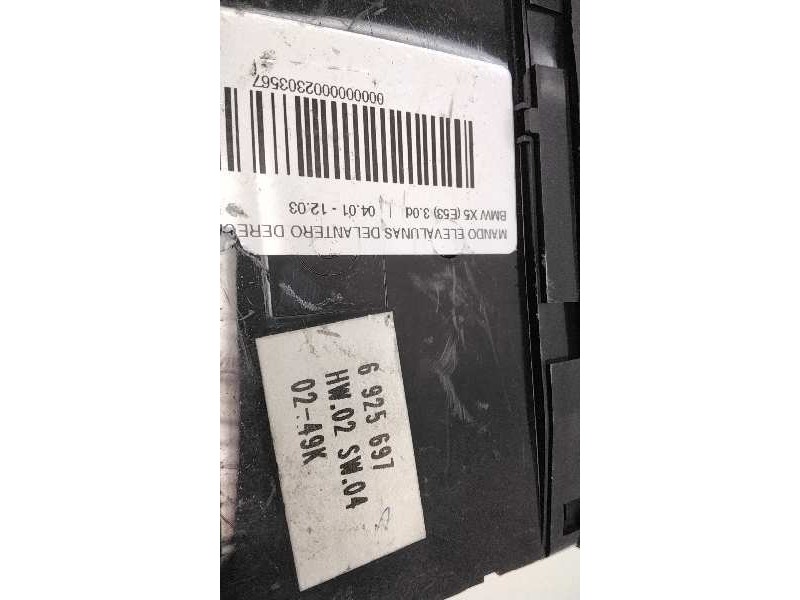 Recambio de mando elevalunas delantero derecho para bmw x5 (e53) 3.0d referencia OEM IAM 61316962507 6925697 