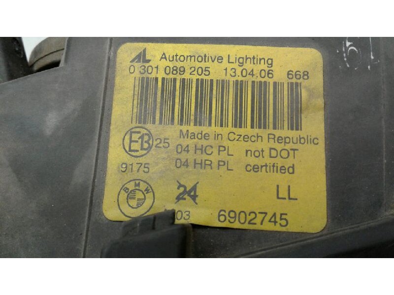 Recambio de faro izquierdo para bmw serie 3 berlina (e46) 320d referencia OEM IAM 0301089205L  