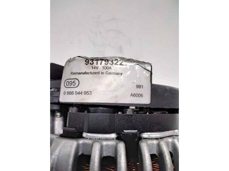 Recambio de alternador para opel vectra c berlina comfort referencia OEM IAM 9E179322 14V 100A 