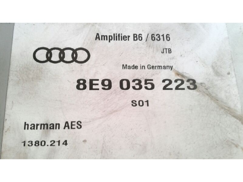Recambio de centralita check control para audi a4 berlina (8e) 2.0 tdi 16v (103kw) referencia OEM IAM 8E9035223  