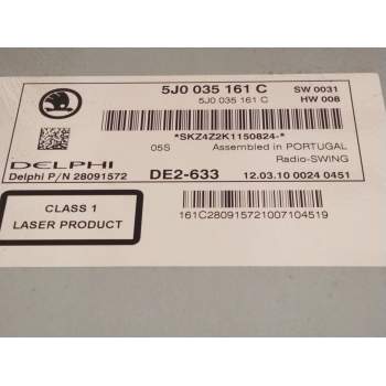 Recambio de sistema audio / radio cd para skoda fabia ii combi (545) 1.6 tdi referencia OEM IAM 5J0035161C  
