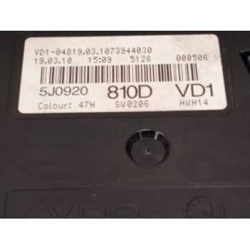Recambio de cuadro instrumentos para skoda fabia ii combi (545) 1.6 tdi referencia OEM IAM 5J0920810D  
