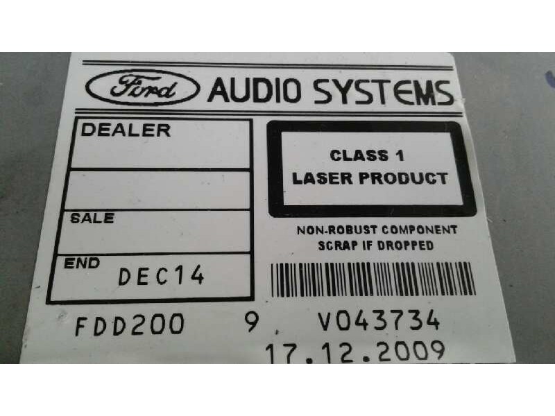 Recambio de sistema audio / radio cd para ford transit connect (tc7) 1.8 tddi turbodiesel cat referencia OEM IAM FDD200 7M5T18C8