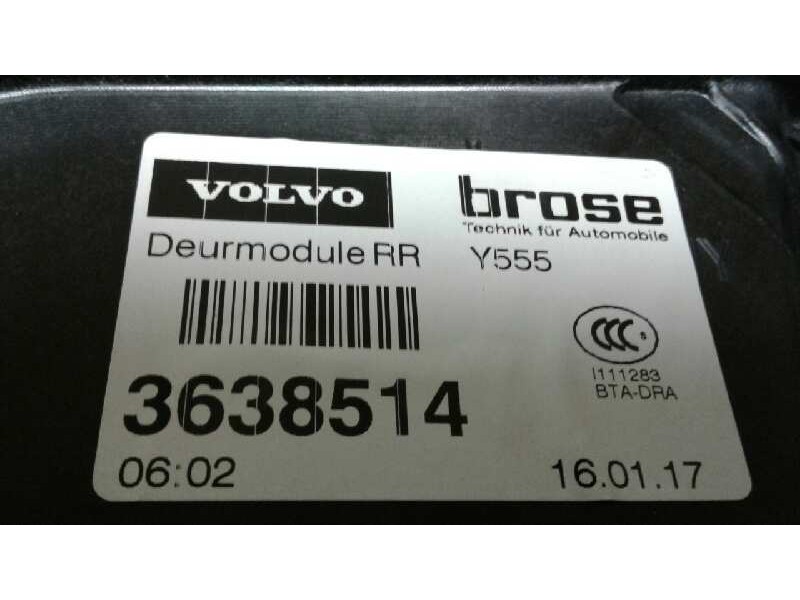 Recambio de elevalunas trasero derecho para volvo v40 2.0 diesel cat referencia OEM IAM 3638514  
