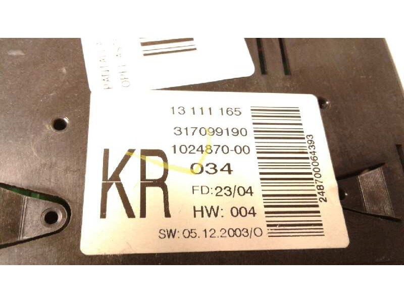 Recambio de pantalla multifuncion para opel astra h berlina elegance referencia OEM IAM 317099190  