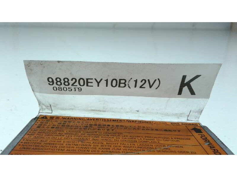 Recambio de centralita airbag para nissan qashqai (j10) 2.0 dci turbodiesel cat referencia OEM IAM 98820EY10B  