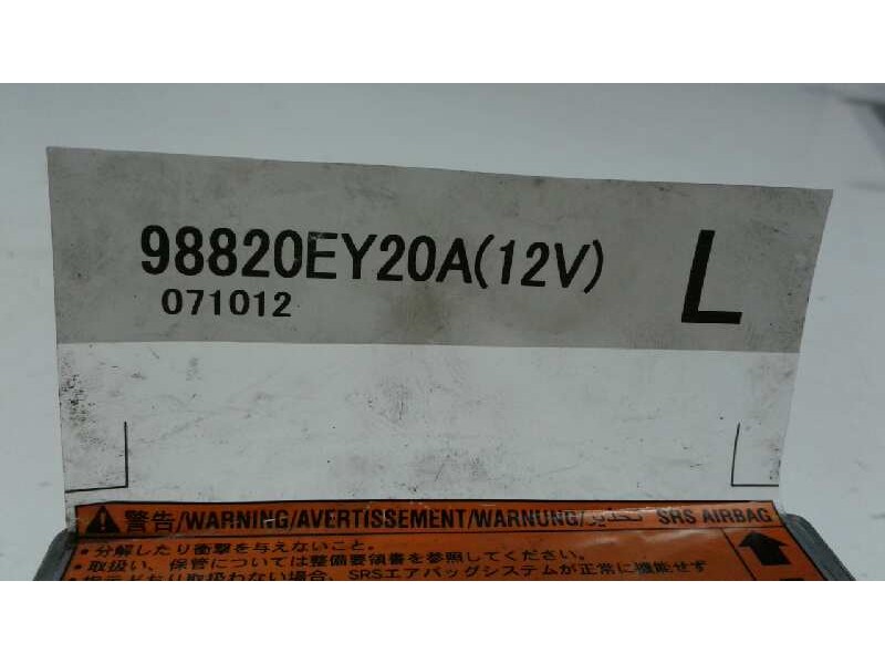 Recambio de centralita airbag para nissan qashqai (j10) 2.0 dci turbodiesel cat referencia OEM IAM 98820EY20A  