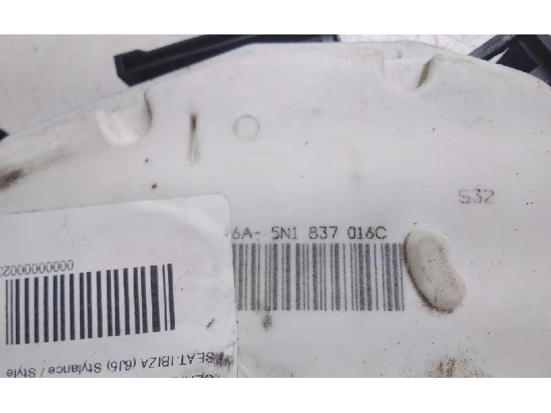 Recambio de cerradura puerta delantera derecha para seat ibiza (6j5) stylance / style referencia OEM IAM 5N1837016C  