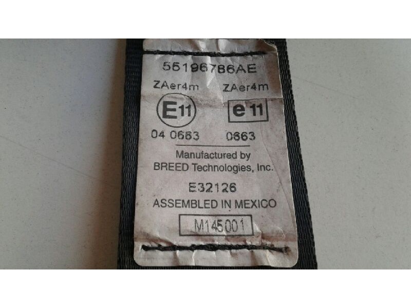 Recambio de cinturon seguridad delantero derecho para jeep gr.cherokee (wj/wg) 3.1 td laredo referencia OEM IAM 55196786E  