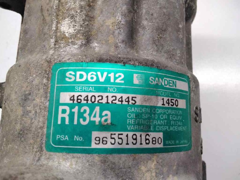Recambio de compresor aire acondicionado para citroen c2 sx referencia OEM IAM 9655191680  