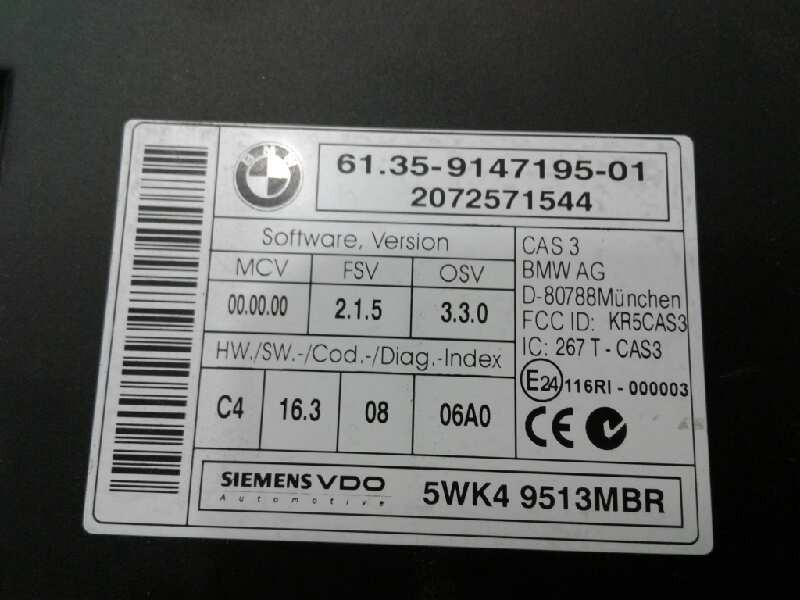 Recambio de centralita comfort para bmw serie 1 berlina (e81/e87) 118d referencia OEM IAM 914719501  