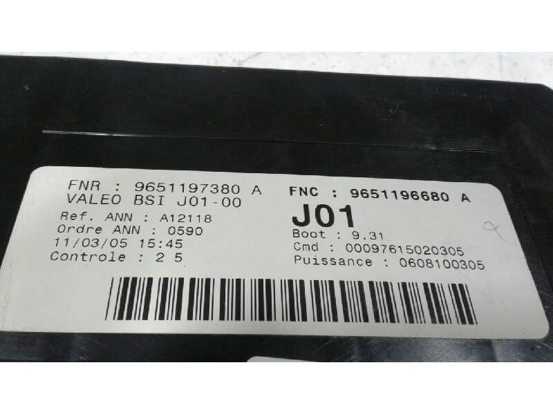 Recambio de centralita bsi para peugeot 307 (s1) xr clim referencia OEM IAM 9651196680A  