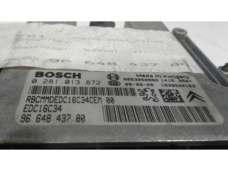 Recambio de centralita motor uce para peugeot 308 confort referencia OEM IAM 0281013872  