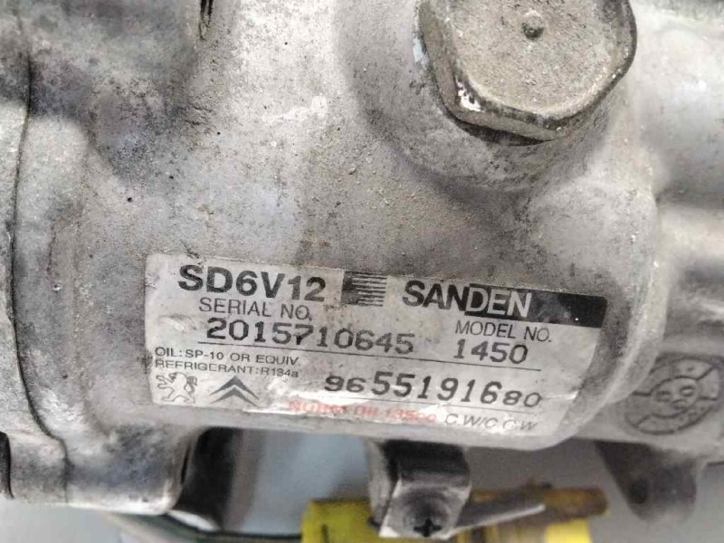 Recambio de compresor aire acondicionado para citroen c3 hdi 70 collection referencia OEM IAM 9655191680  