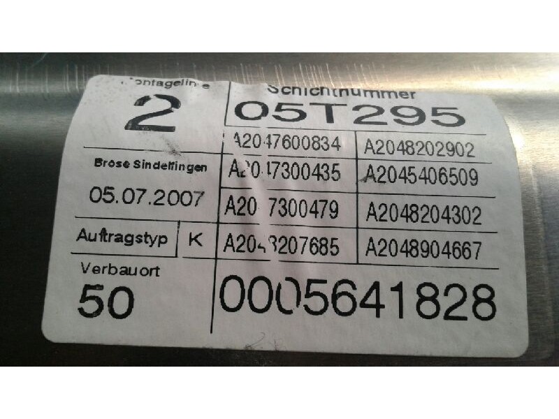 Recambio de elevalunas trasero derecho para mercedes clase c (w204) berlina c 220 cdi (204.008) referencia OEM IAM 981695103  