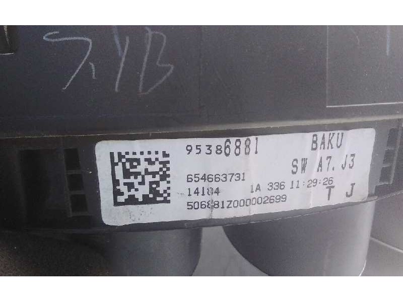 Recambio de cuadro instrumentos para opel mokka edition ecoflex referencia OEM IAM 95386881  