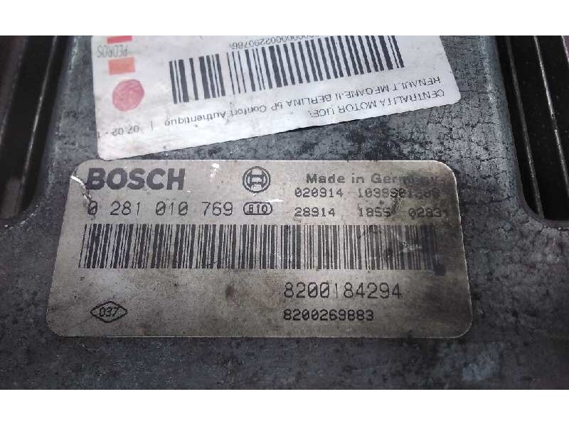 Recambio de centralita motor uce para renault megane ii berlina 5p confort authentique referencia OEM IAM 0281010769  