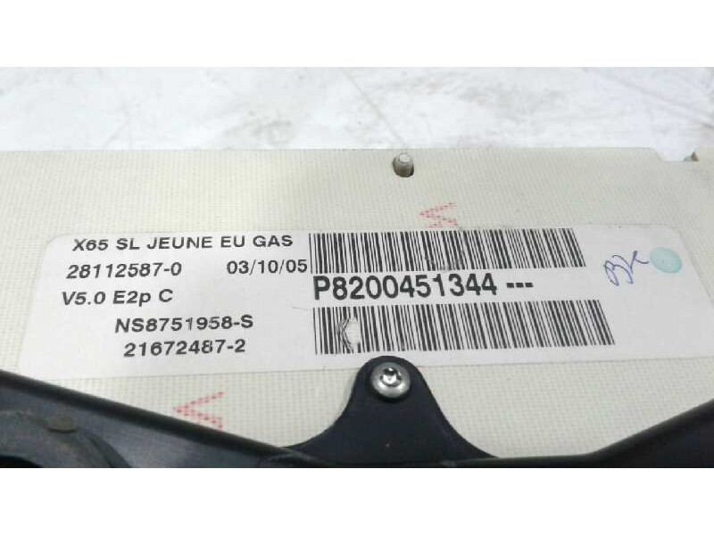 Recambio de cuadro instrumentos para renault clio ii fase ii (b/cb0) base authentique referencia OEM IAM 8200072506  